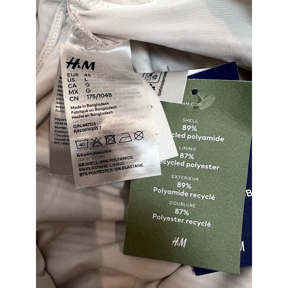 NWT: H&M One Pice Swimsuit Striped Size Large - Picture 8 of 11